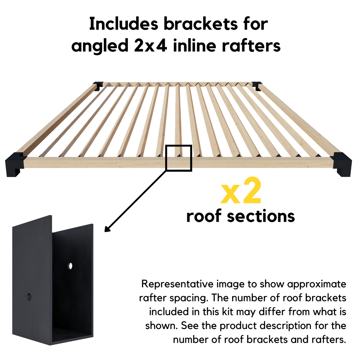 Kit de pergola autoportante 10x14 avec toit