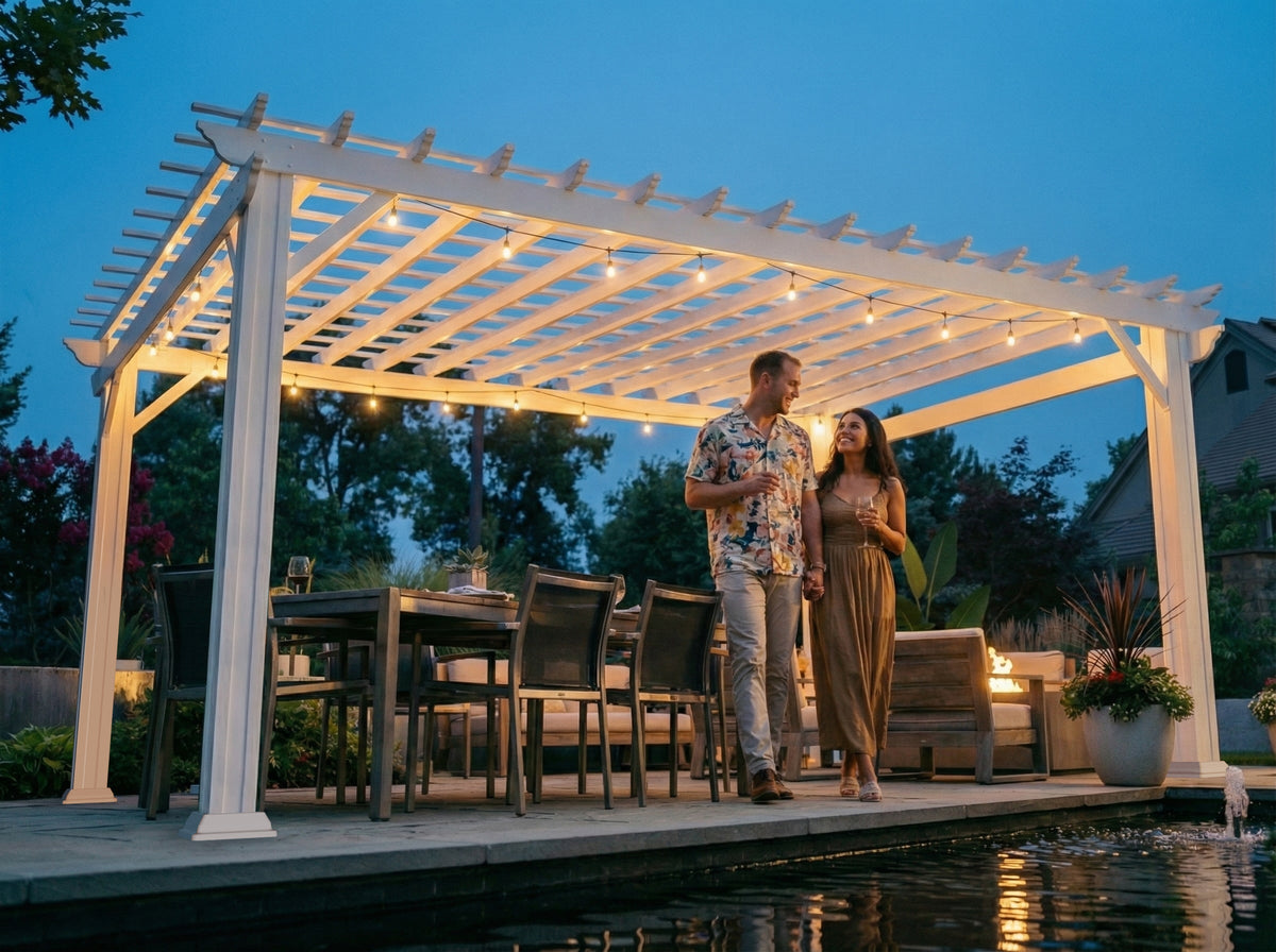 Stratford | Pergola en acier 14x10 – blanche