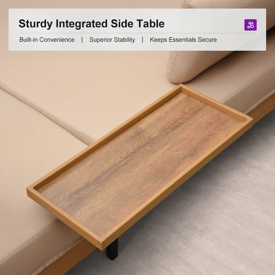 PURPLE LEAF Sicilia L-Shaped Modular Outdoor Sectional with Sunbrella Khaki Cushions Flexible Layout for Poolside Casual Lounge