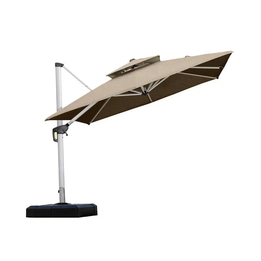 PURPLE LEAF – Parasol de terrasse Premium Classic SUNBRELLA déporté