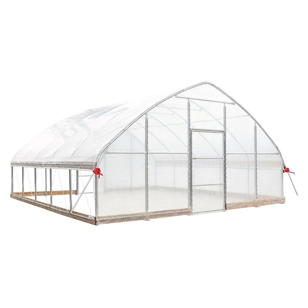 20' x 20' Tunnel Greenhouse Grow Tent w/12 Mil Ripstop Leno Mesh Cover, Cold Frame, Roll-up Windows, Peak Ceiling Roof, TMG-GH2020-V2 (Previously GH2020)