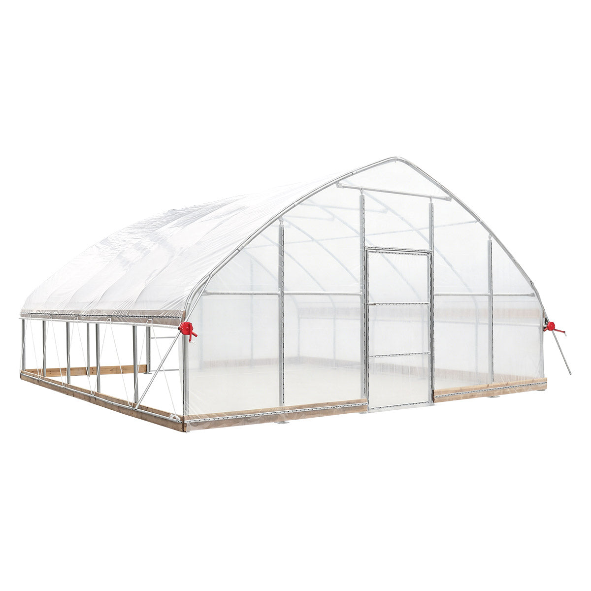 20' x 20' Tunnel Greenhouse Grow Tent w/12 Mil Ripstop Leno Mesh Cover, Cold Frame, Roll-up Windows, Peak Ceiling Roof, TMG-GH2020-V2 (Previously GH2020)