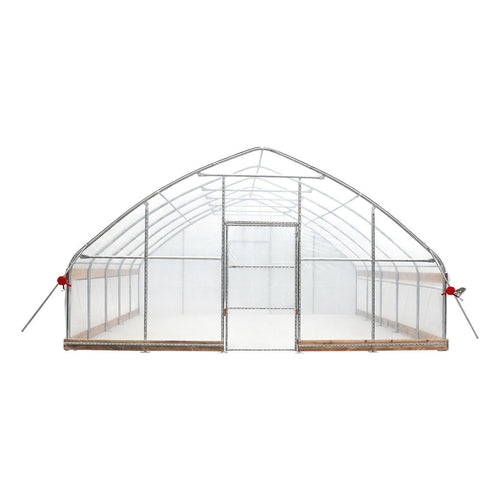 20' x 20' Tunnel Greenhouse Grow Tent w/12 Mil Ripstop Leno Mesh Cover, Cold Frame, Roll-up Windows, Peak Ceiling Roof, TMG-GH2020-V2 (Previously GH2020)