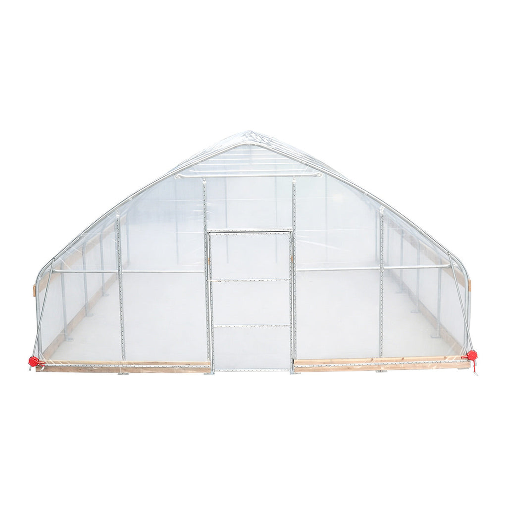 20' x 20' Tunnel Greenhouse Grow Tent w/12 Mil Ripstop Leno Mesh Cover, Cold Frame, Roll-up Windows, Peak Ceiling Roof, TMG-GH2020-V2 (Previously GH2020)