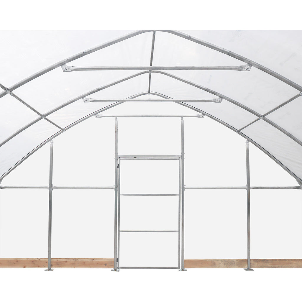 20' x 20' Tunnel Greenhouse Grow Tent w/12 Mil Ripstop Leno Mesh Cover, Cold Frame, Roll-up Windows, Peak Ceiling Roof, TMG-GH2020-V2 (Previously GH2020)