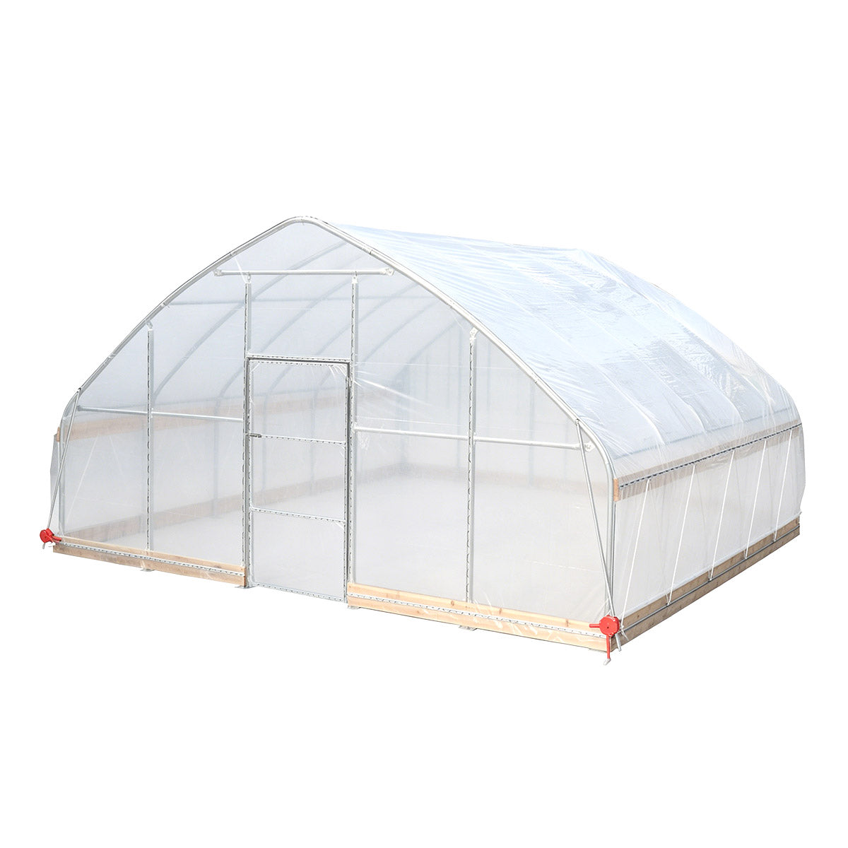 20' x 20' Tunnel Greenhouse Grow Tent w/12 Mil Ripstop Leno Mesh Cover, Cold Frame, Roll-up Windows, Peak Ceiling Roof, TMG-GH2020-V2 (Previously GH2020)