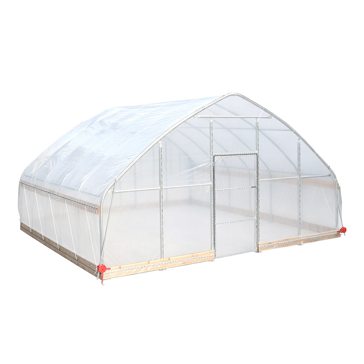 20' x 20' Tunnel Greenhouse Grow Tent w/12 Mil Ripstop Leno Mesh Cover, Cold Frame, Roll-up Windows, Peak Ceiling Roof, TMG-GH2020-V2 (Previously GH2020)