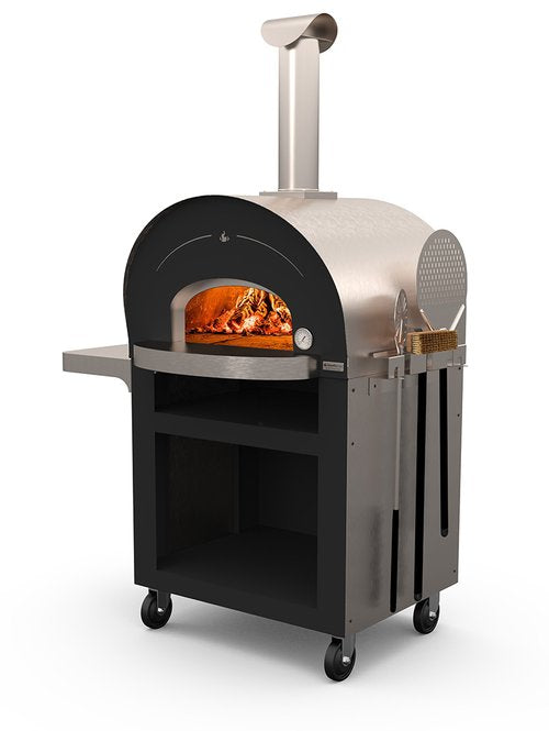 Rolling Base for Genio Wood Pizza Oven 4.0 (Stainless/Black)
