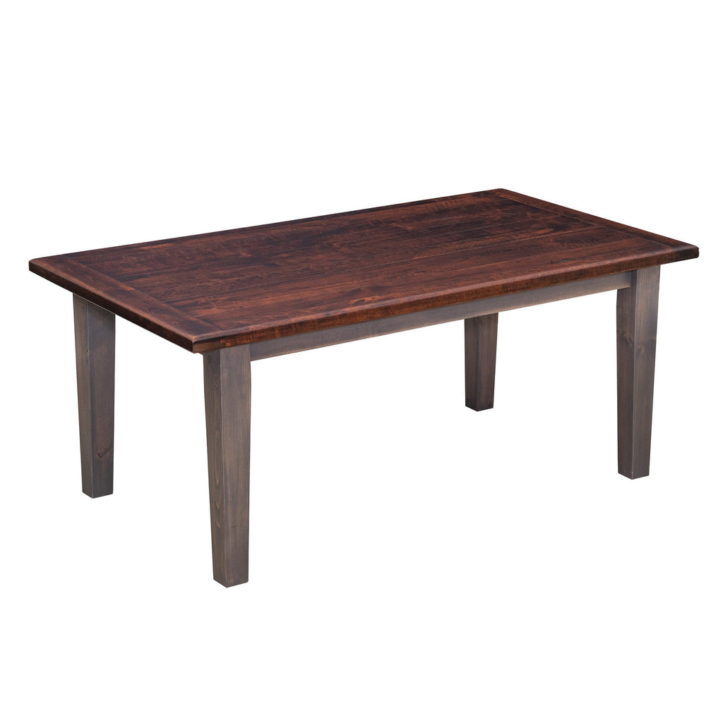 Amish Yorkana Thick Plank Top Dining Farm Table