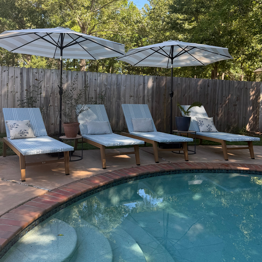 PURPLE LEAF Pool Oversized Lounge Chairs Rattan Aluminium Patio Chaise Lounge Outdoor Adjustable Recliner Finish Loungers Woven PE Sun Chairs for Poolside Deck Beach